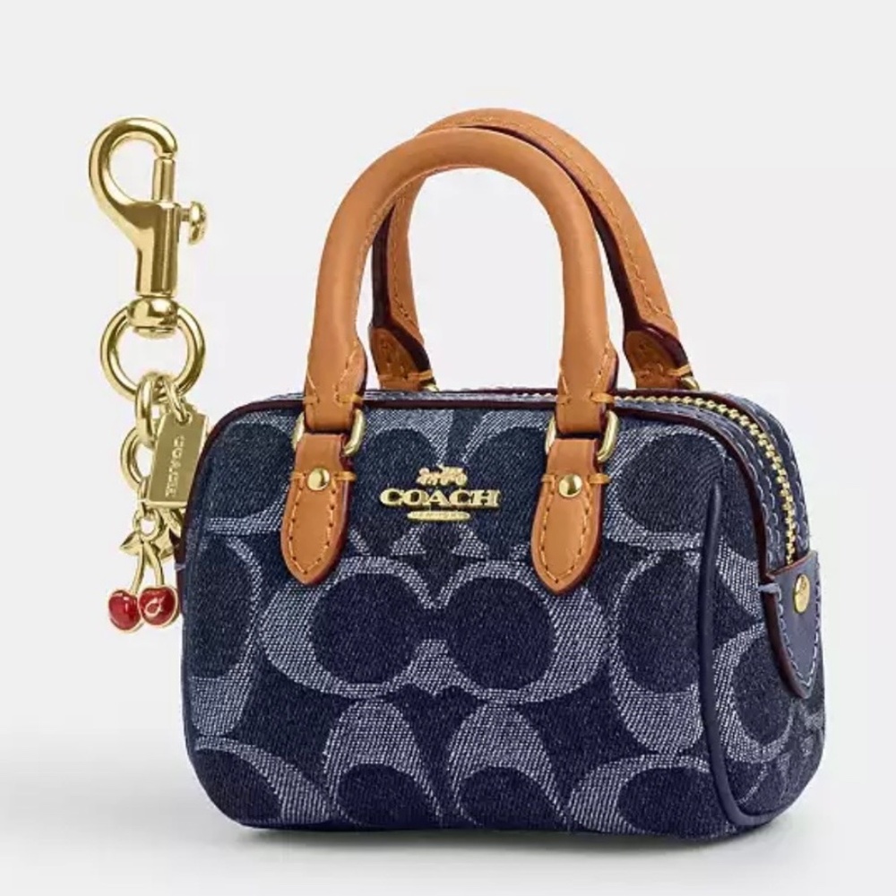 Coach Mini Rowan Denim Bag Charm